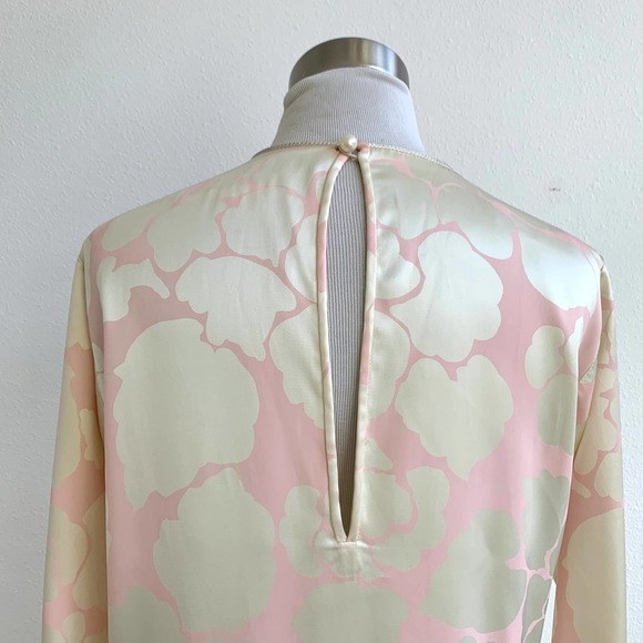 Saint Laurent Rive Gauche Pink & White Cloud Kaftan - Picture 3 of 8